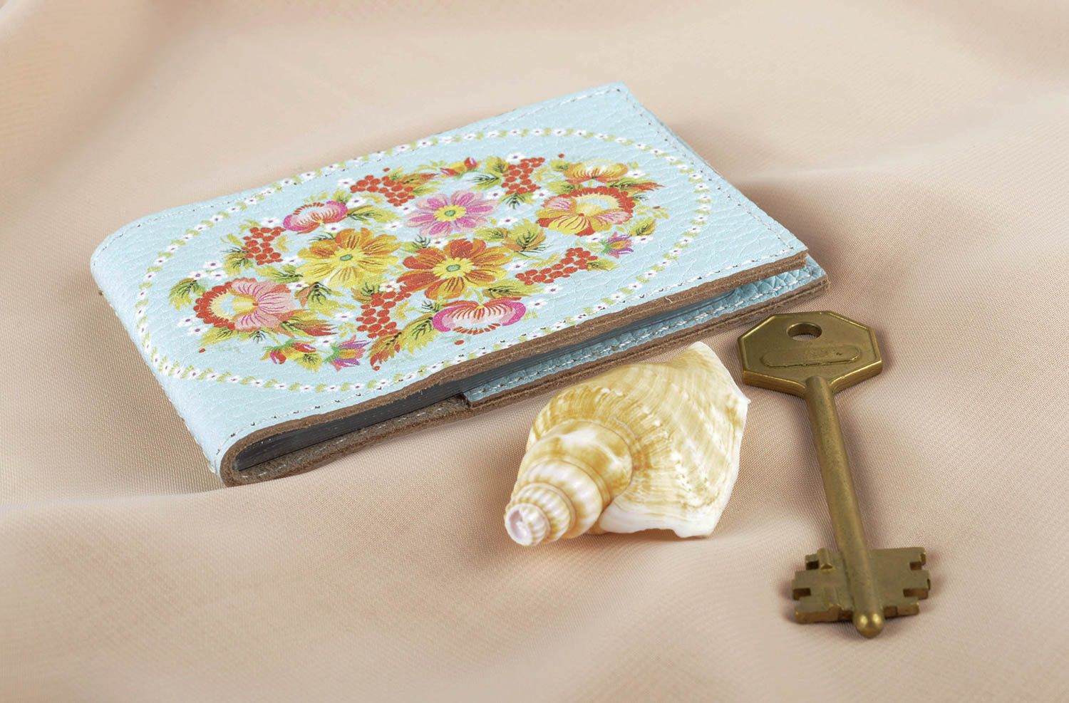 Handmade business card holder leather accessory women purse gift ideas photo 5