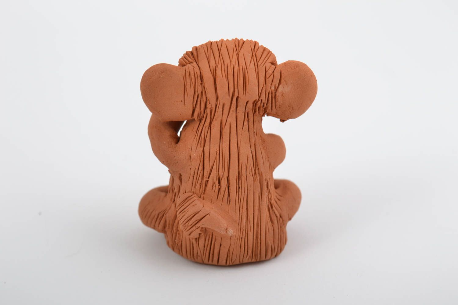 Miniatur Affe Figur handmade aus Ton schön originell für Haus Interieur Dekor foto 5