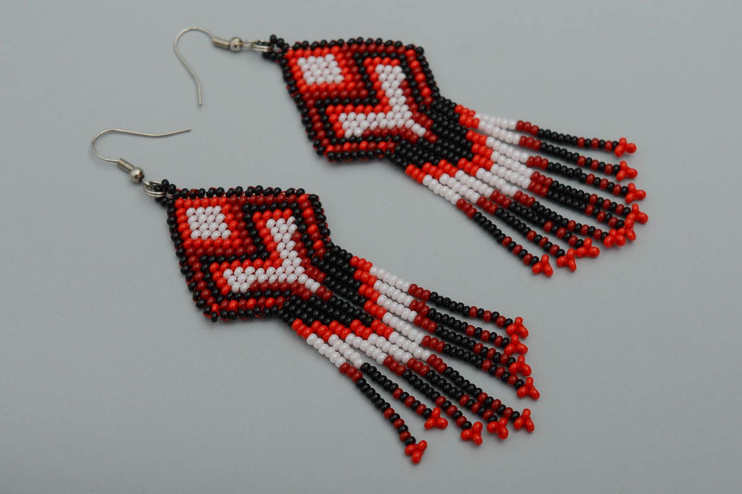 Handmade jewelry seed bead earrings stylish accessories beaded jewelry photo 2