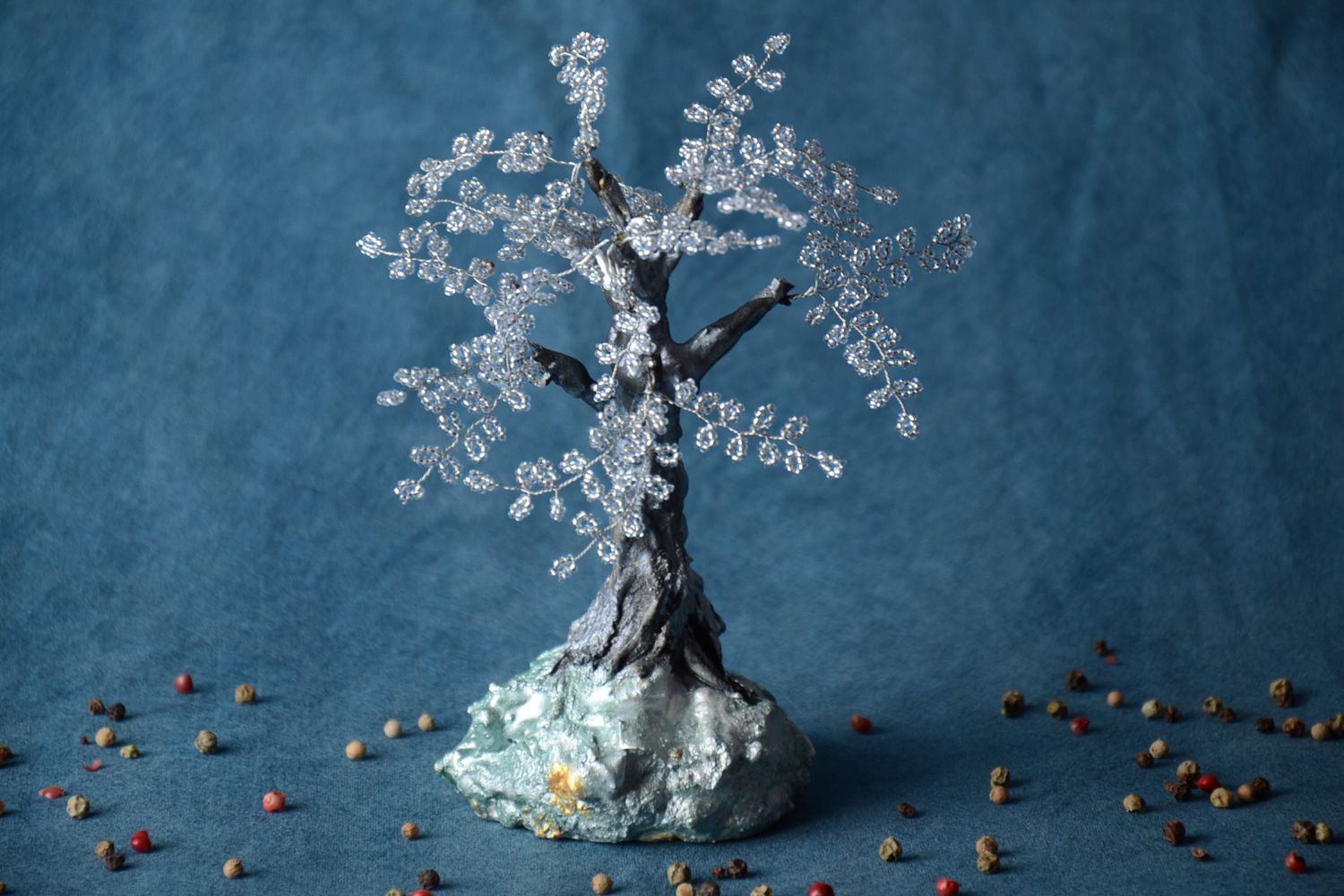 Beautiful handmade artificial beaded tree photo 1