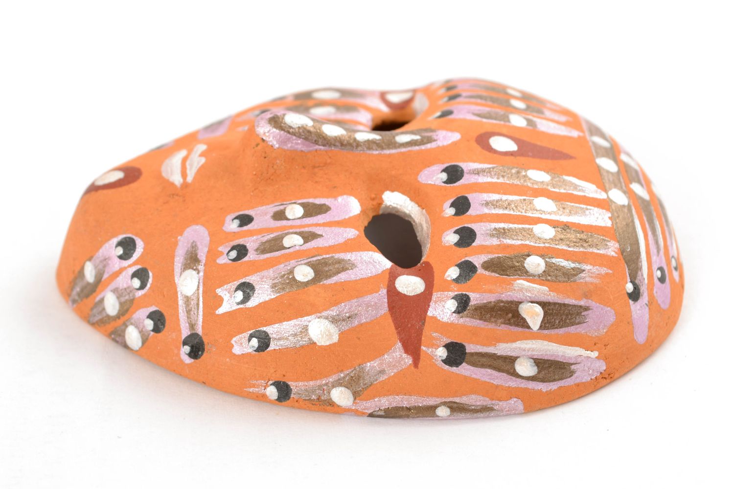 Сувенирная маска миниатюрная из глины Этно фото 4