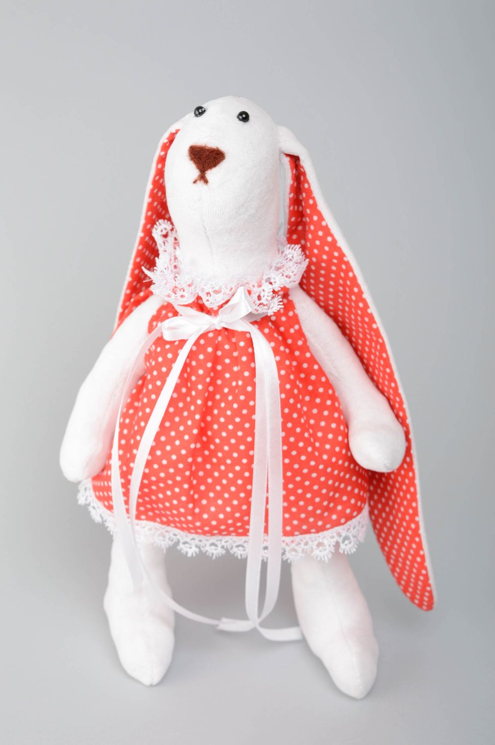 Soft toy made of jersey and cotton Rabbit with Long Ears photo 1