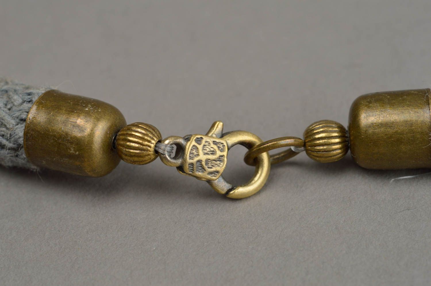 Collana di perline in argilla fatta a mano girocollo artigianale in stile etnico foto 5