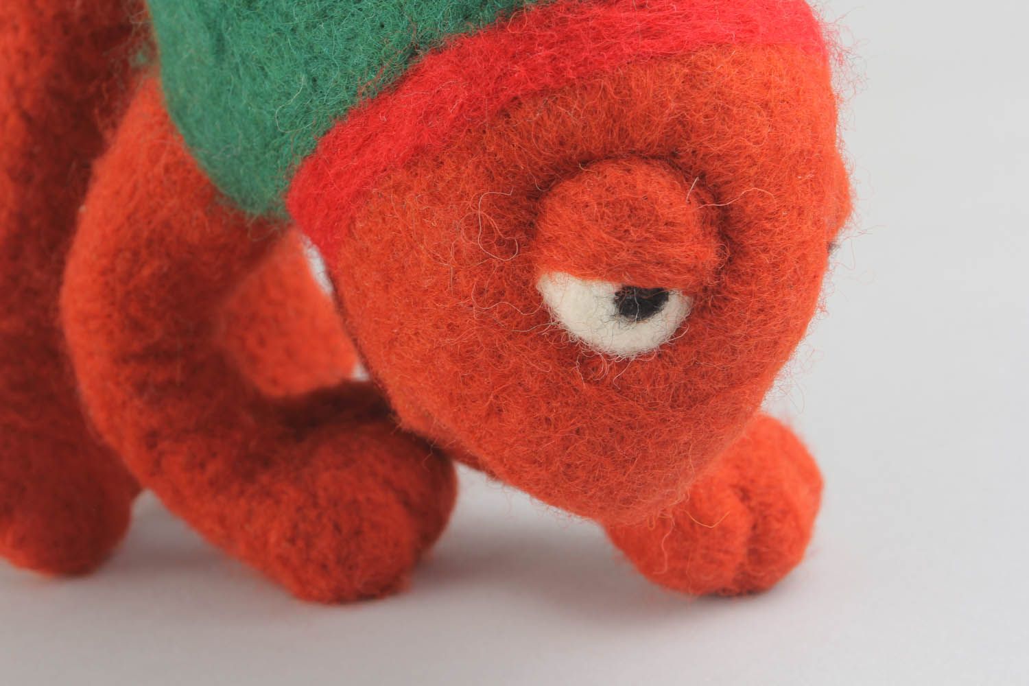 Toy made of wool using needle felting technique photo 3