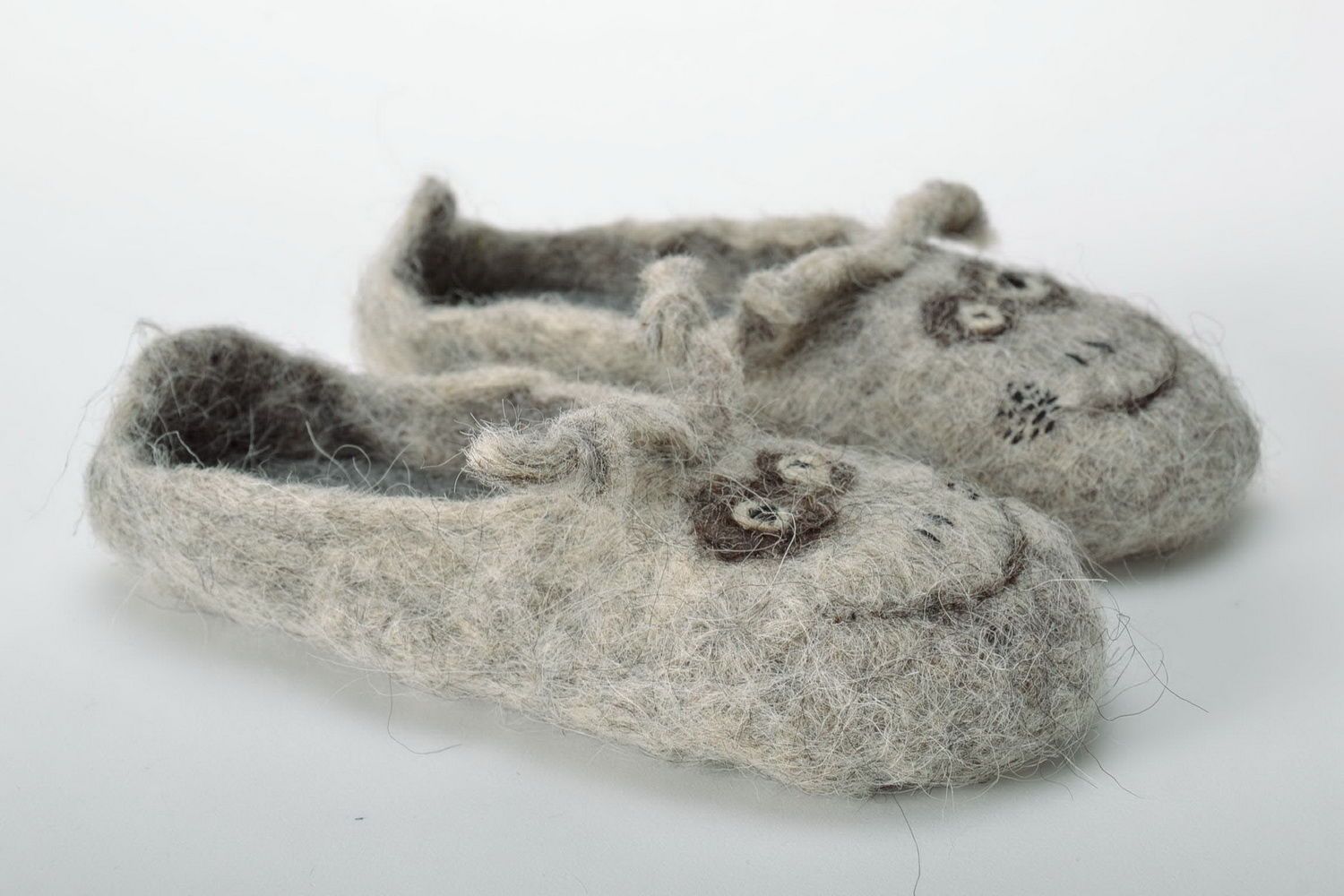 House slippers in the technique of felting photo 5