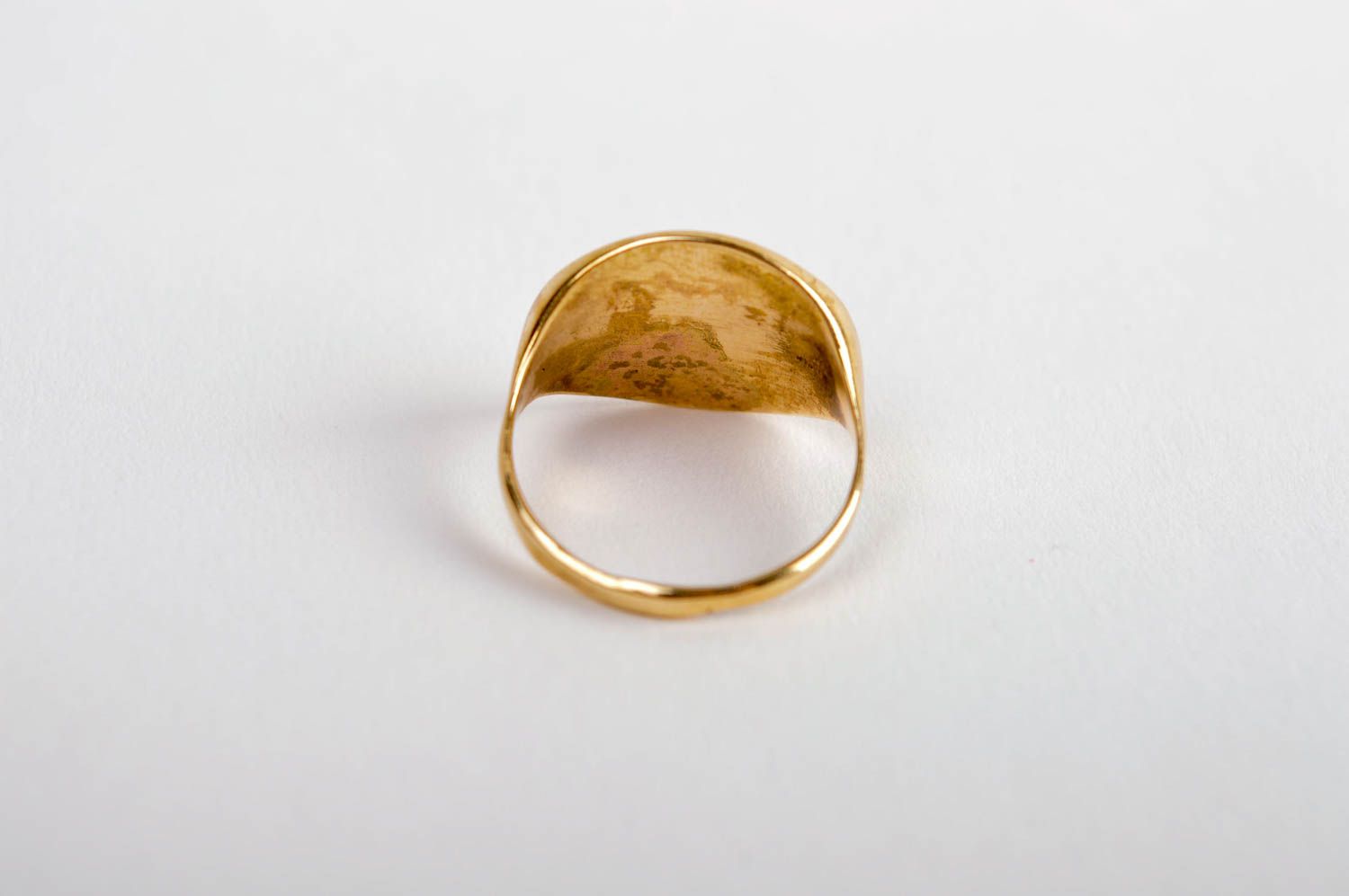 Кольцо ручной работы кольцо из латуни металлическое украшение стильное Ракушка фото 4
