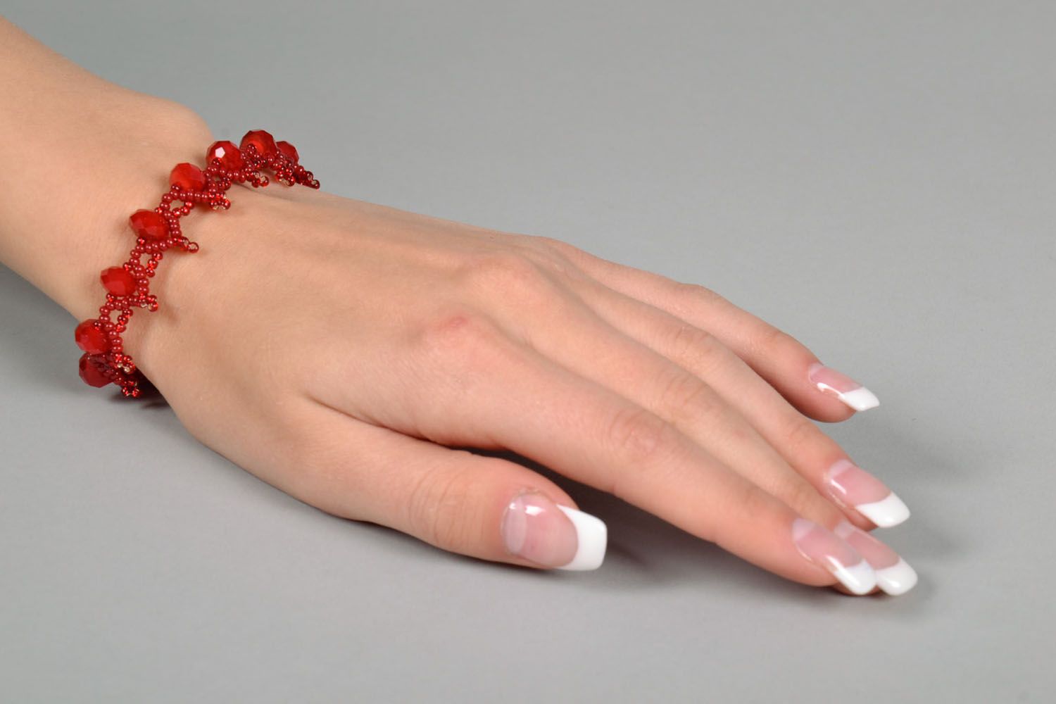Bracelet fait main en perles de rocailles photo 5