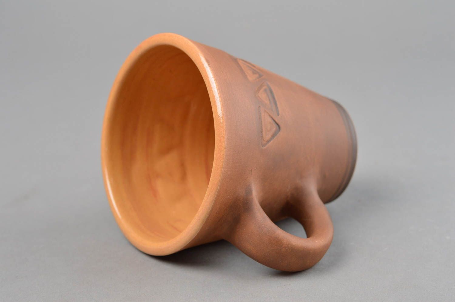 Taza artesanal de cerámica con ornamento utensilio de cocina regalo original foto 3