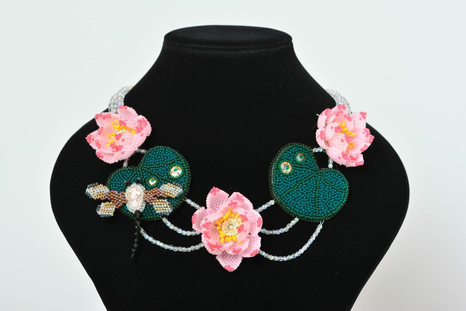 Collar de abalorios hecho a mano original bisutería de moda accesorio para mujer foto 2