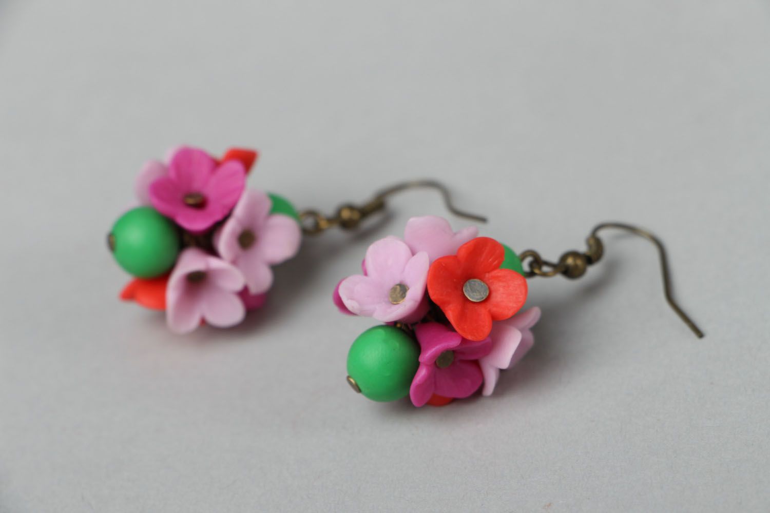 Bright floral earrings photo 2