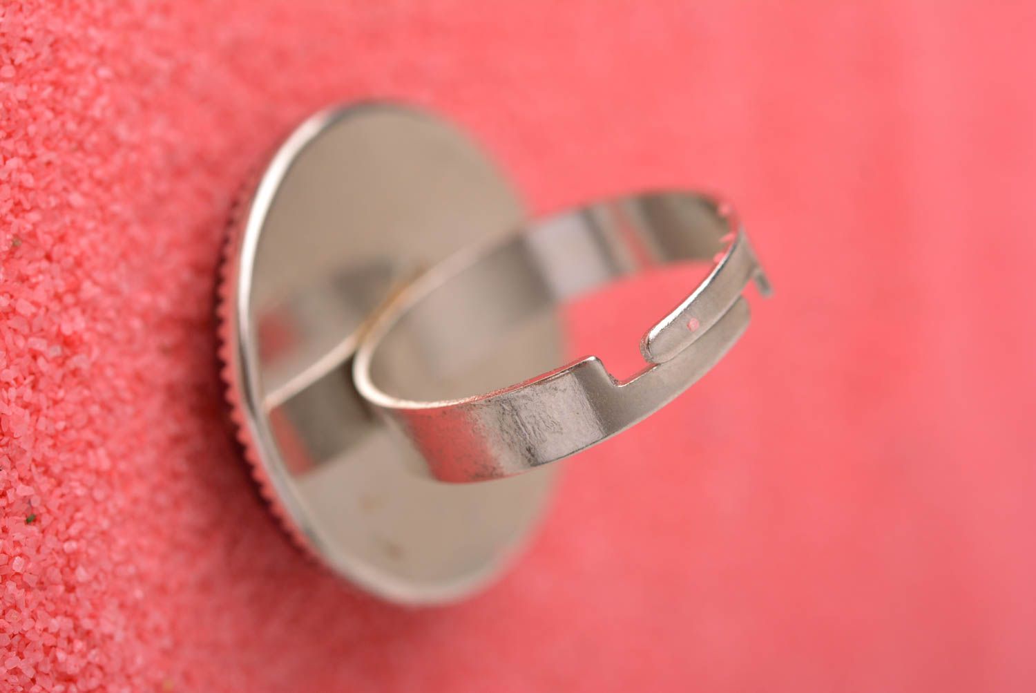 Handmade Blumen Ring im Epoxid Damen Modeschmuck Accessoire für Frauen zart foto 4
