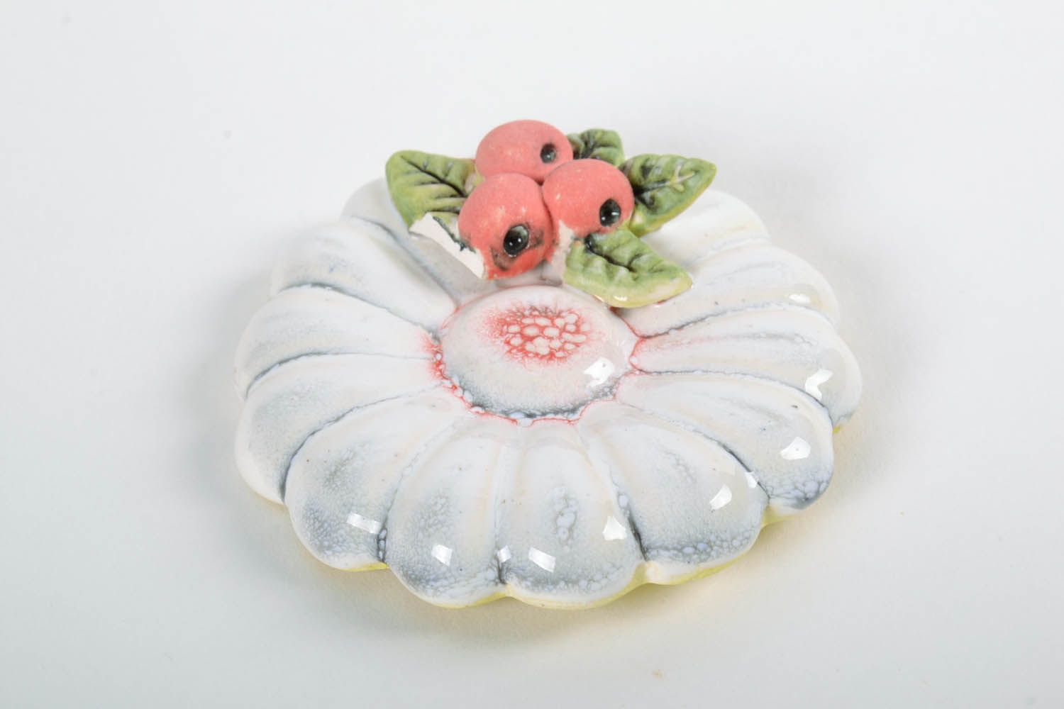 Keramischer Kühlschrankmagnet Blume foto 3