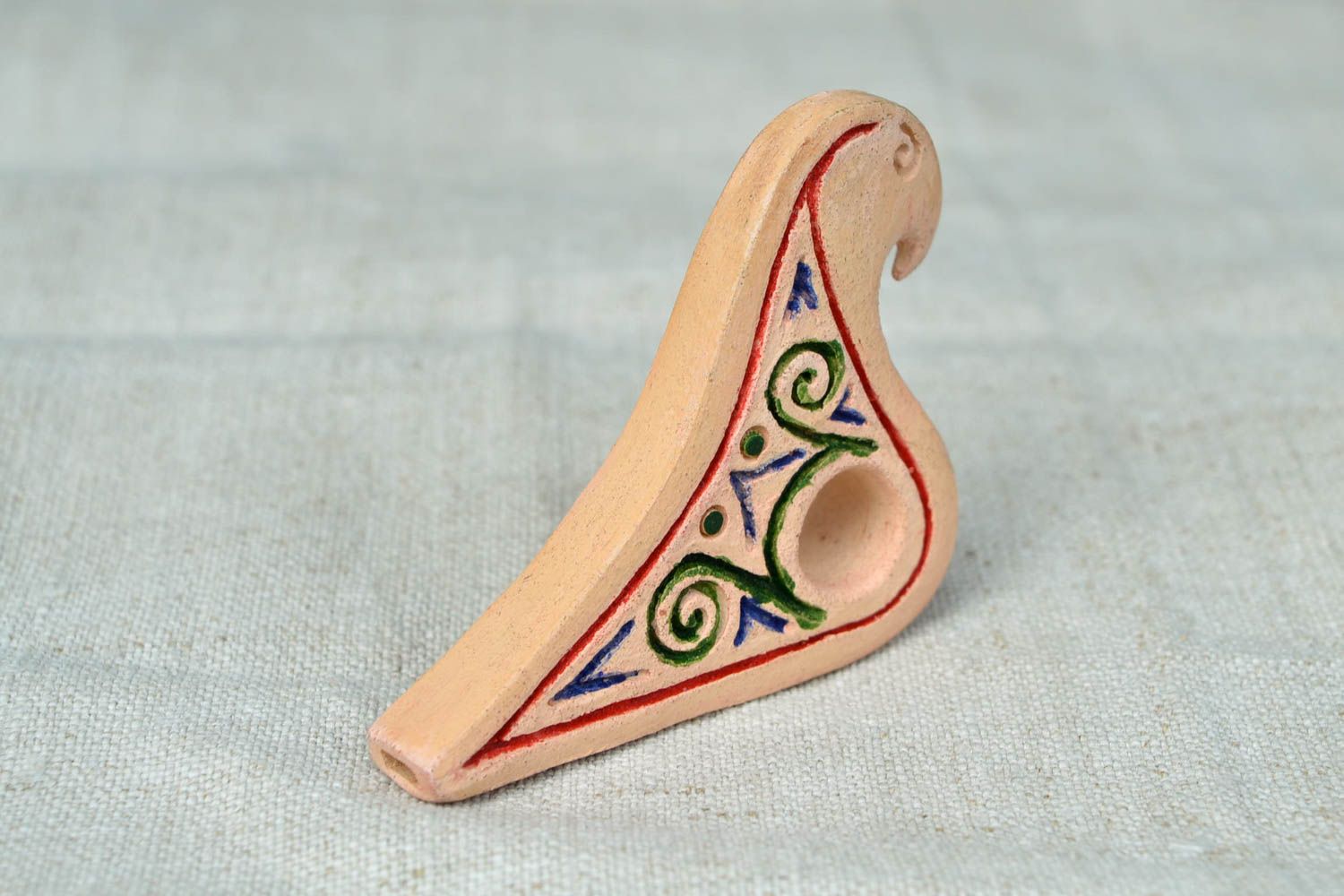 Handmade Flöte aus Ton Ocarina Instrument Musikinstrument für Kind Deko Figur foto 3