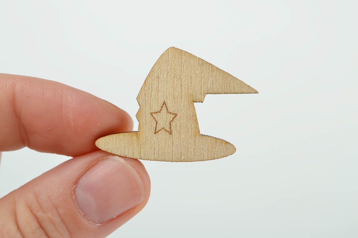 Handgemachte Figur zum Bemalen Holz Rohling Miniatur Figur Hut interessant foto 2