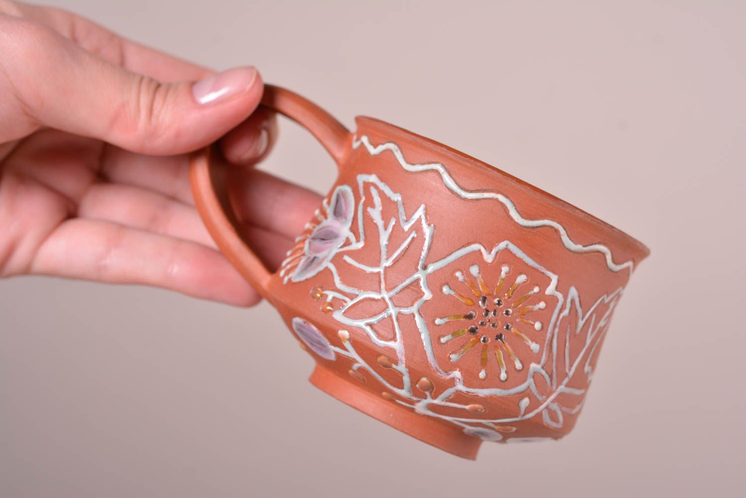 Tee Tasse handmade Keramik Geschirr Küchen Zubehör originelles Geschenk schön foto 2