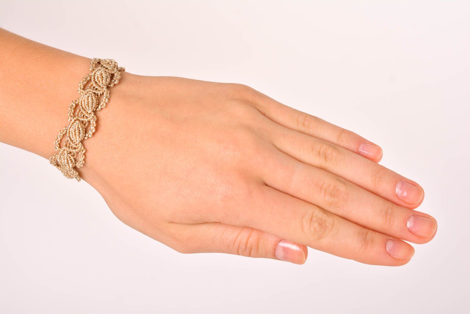 Stylish handmade macrame bracelet woven thread bracelet textile jewelry designs photo 2