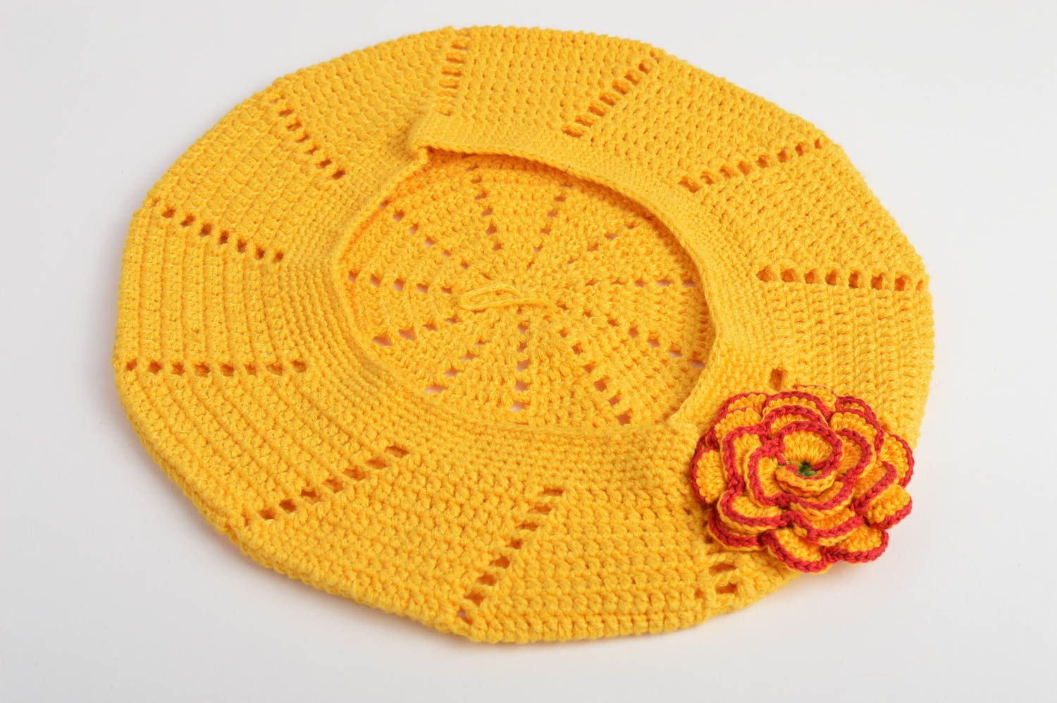 Handmade beret designer beret gift for girl designer hat crocheted beret photo 4