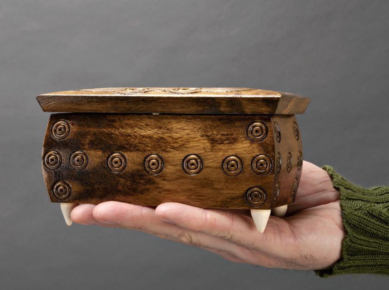 Wooden carved box photo 5