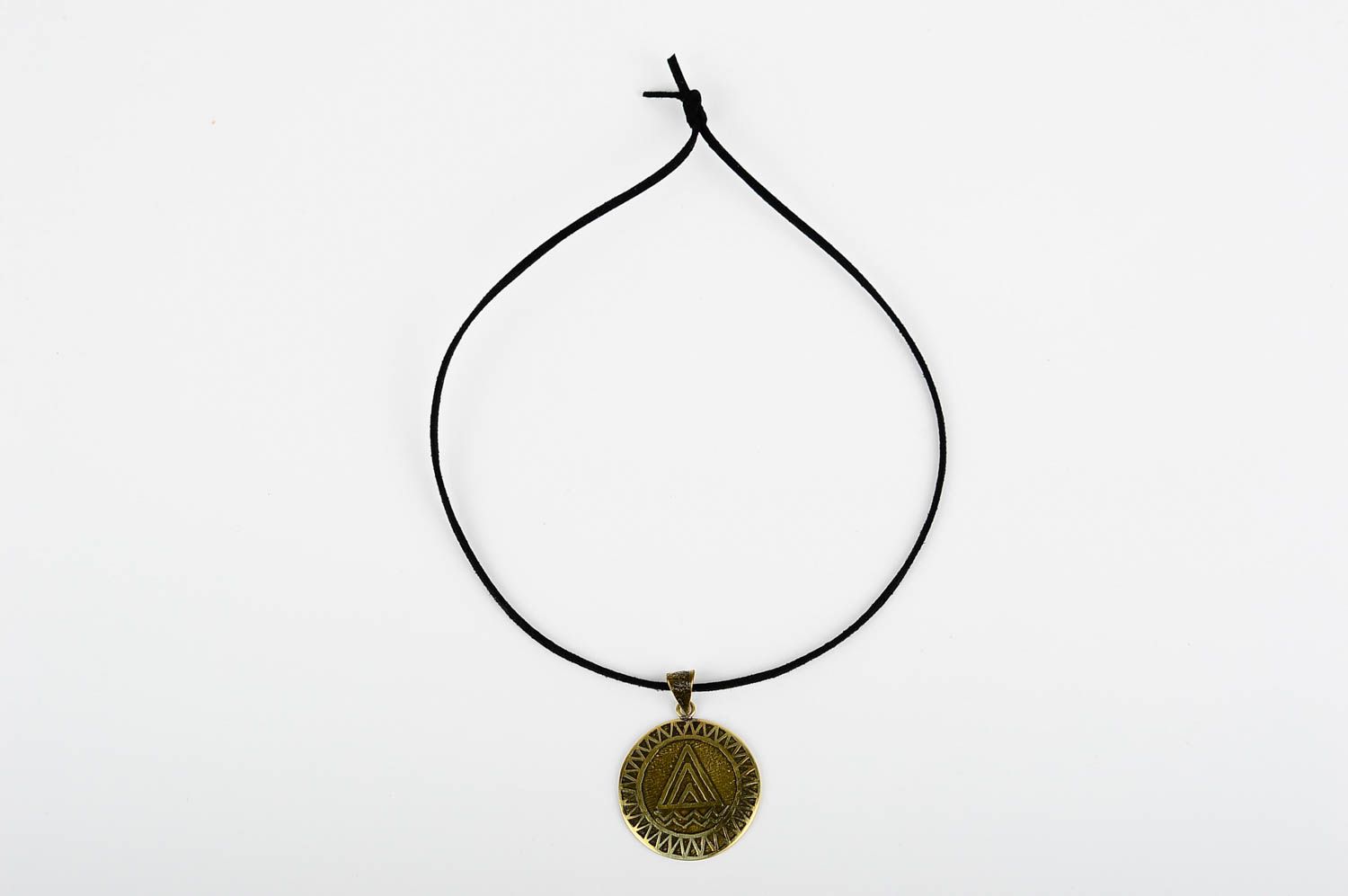 Handmade pendant unusual accessory gift ideas brass jewelry metal pendant photo 1