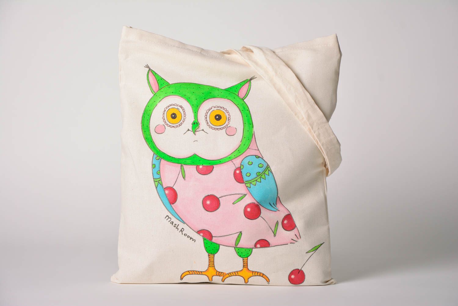Handmade Stoff Tragetasche Designer Tasche Damen Accessoire Stoff Tasche Eule foto 1