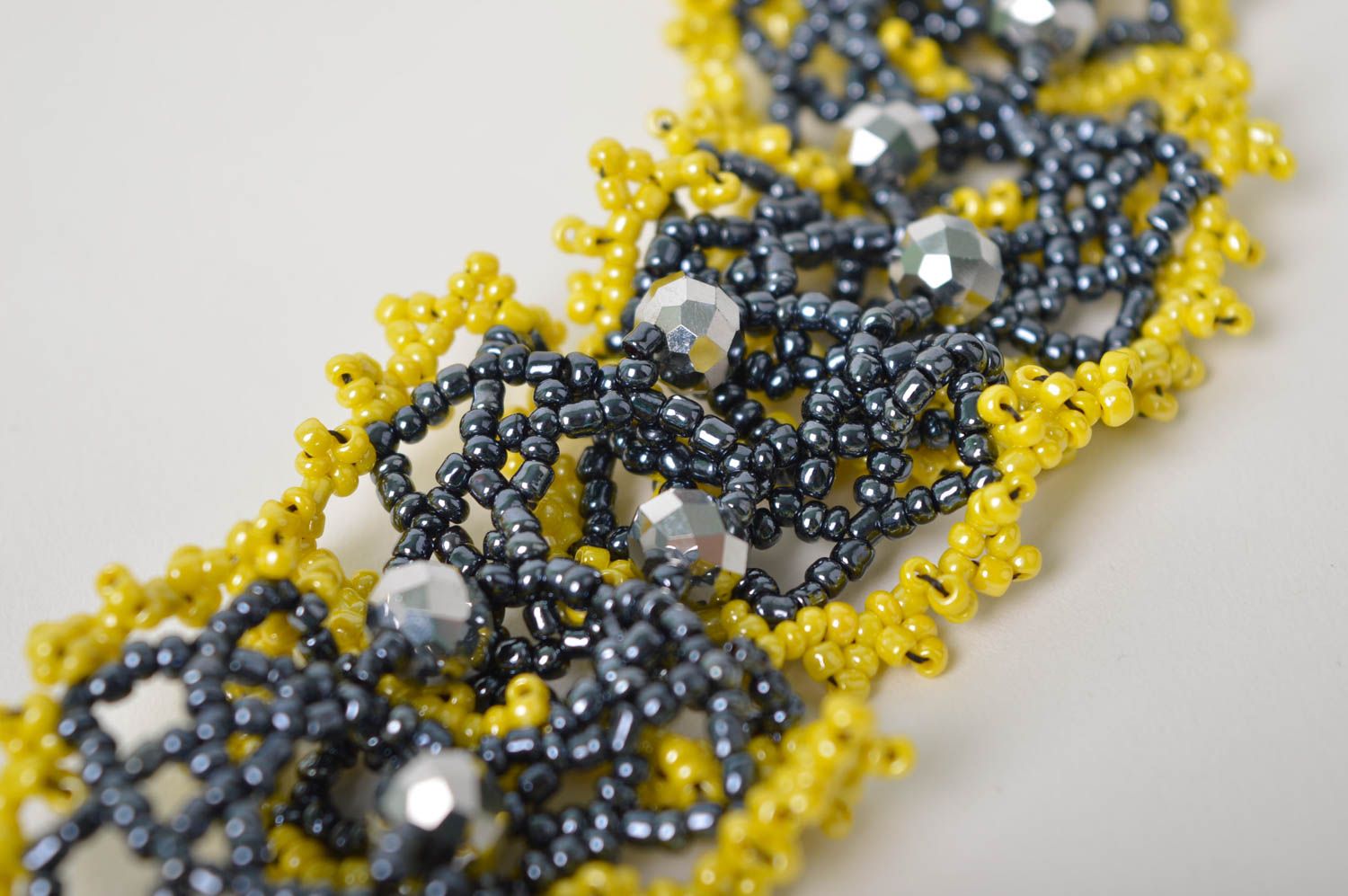 Beautiful handmade beaded necklace artisan jewelry designs fashion accessories photo 3