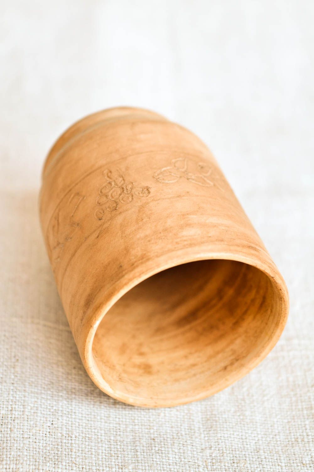 Copa de barro hecha a mano para agua ardiente regalo original vaso de chupito  foto 3