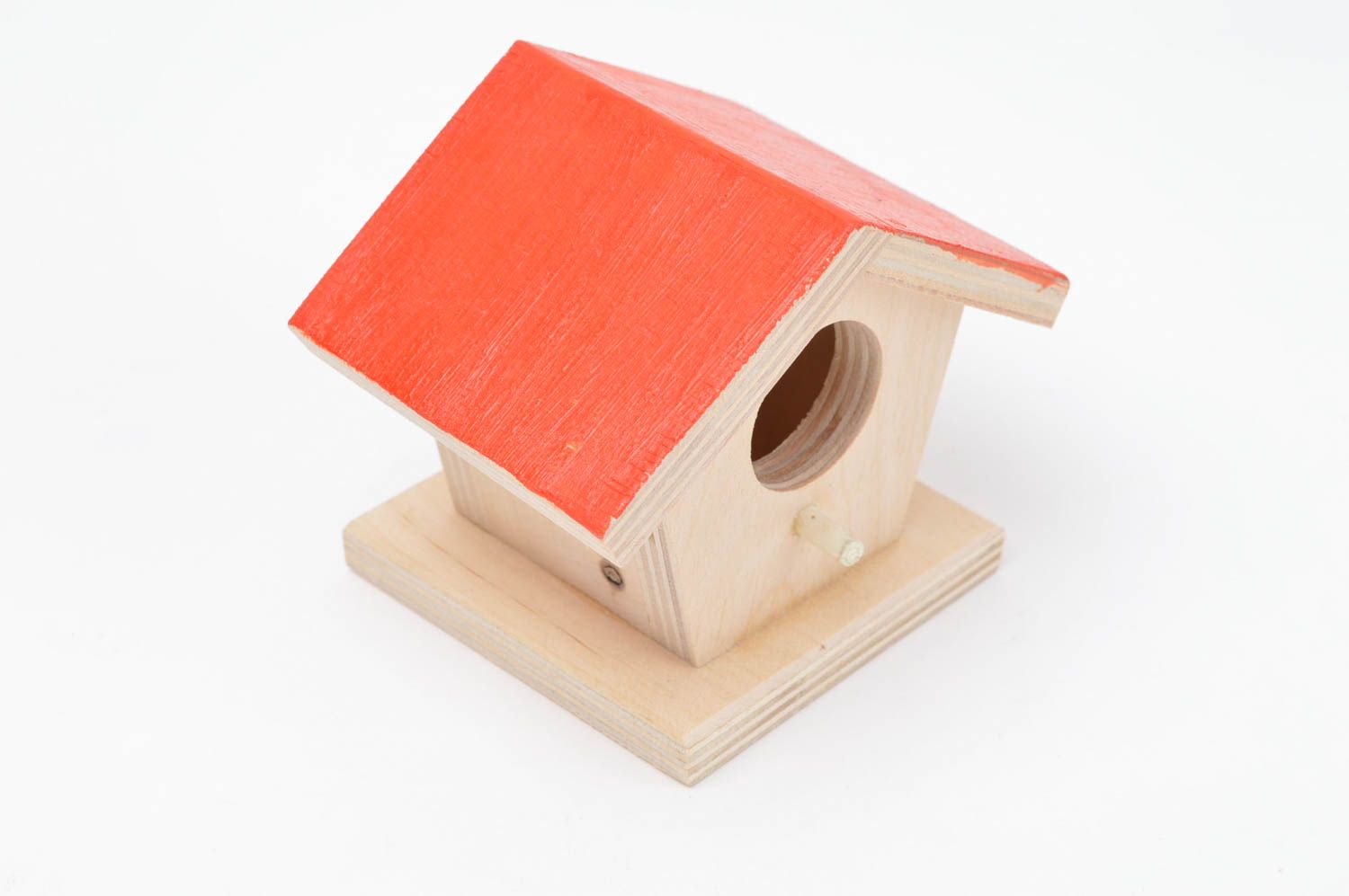 Juguete hecho a mano de madera regalo original para niño casa de pájaros  foto 3