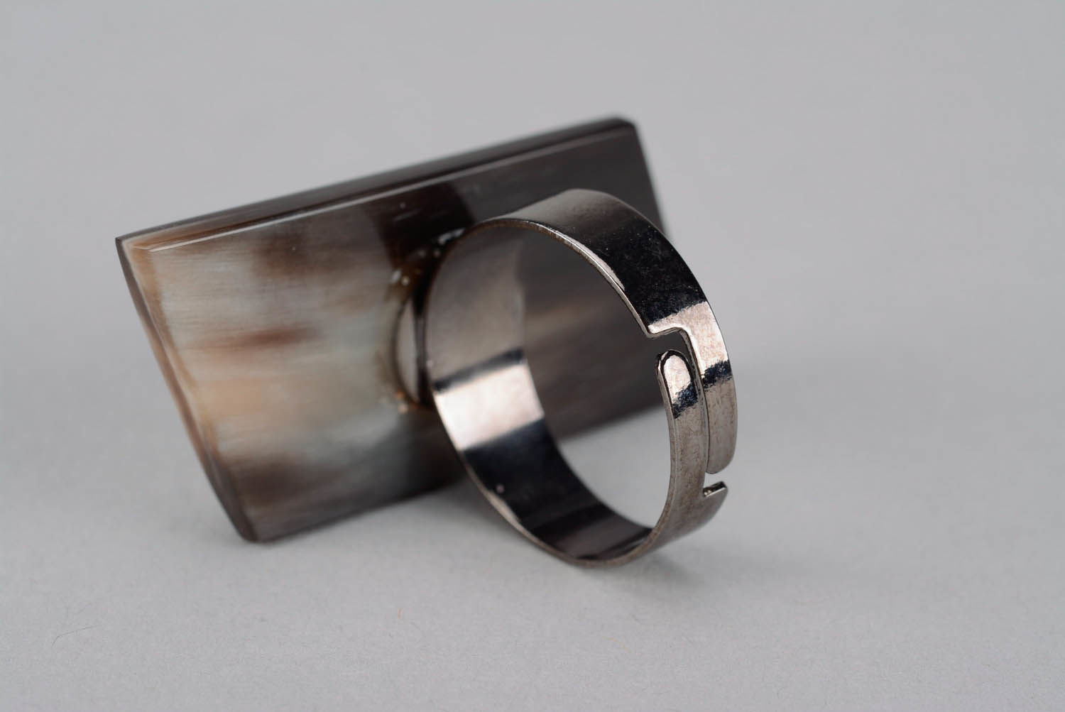 Ring made of cow horn photo 3