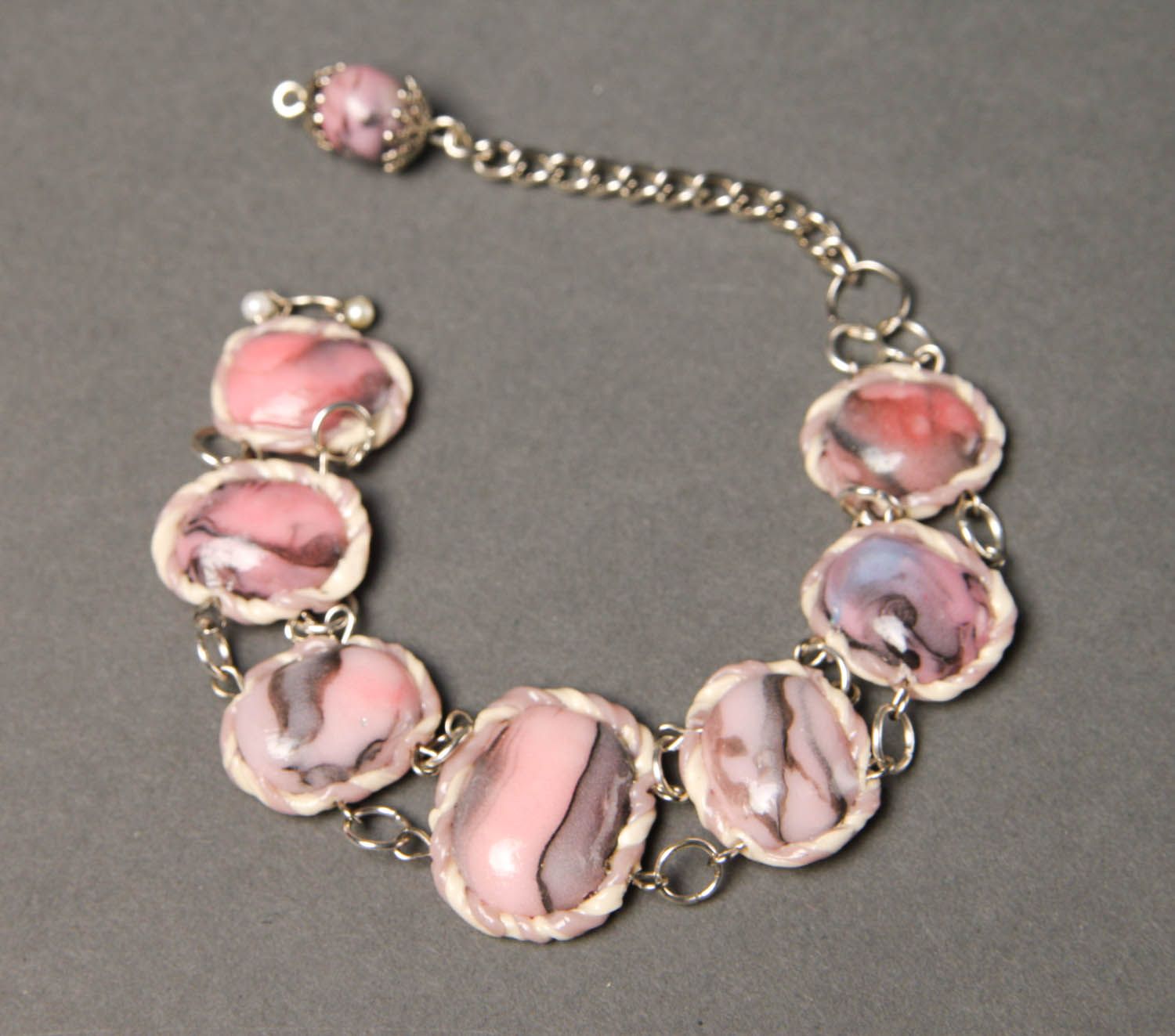 Unusual handmade jewelry set plastic earrings necklace bracelet designs photo 3