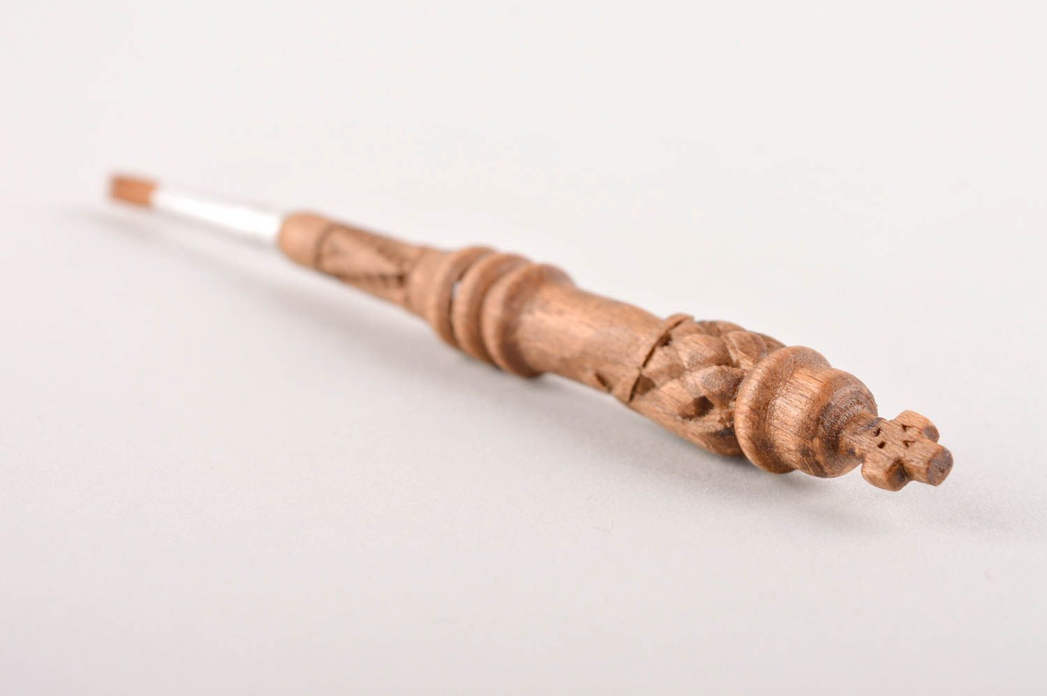 Pennello di legno per olio fatto a mano prodotto di legno di bosso per cresima
 foto 3