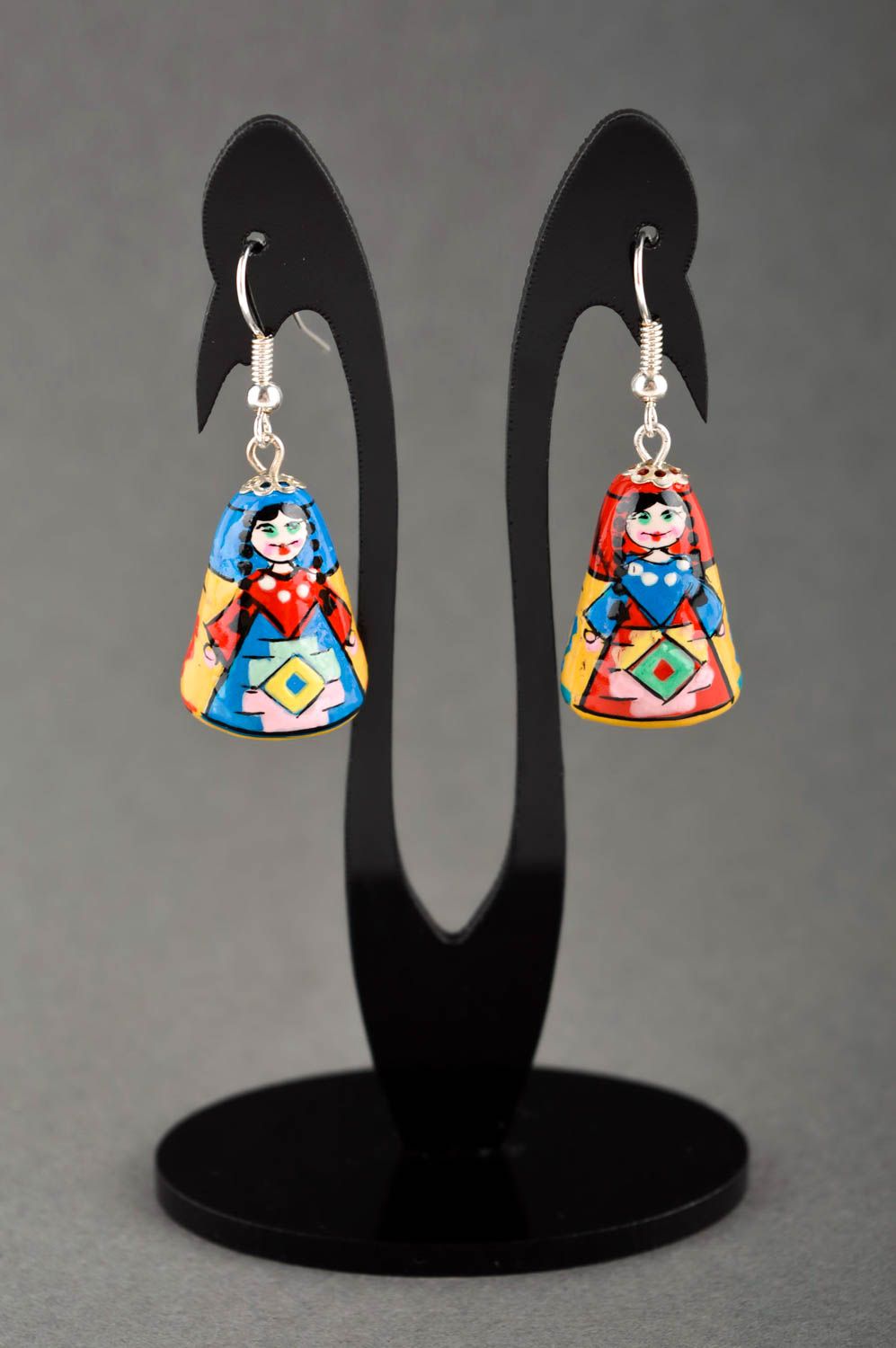 Handmade Ohrringe Juwelier Modeschmuck Polymer Clay Schmuck Geschenk für Frauen foto 1