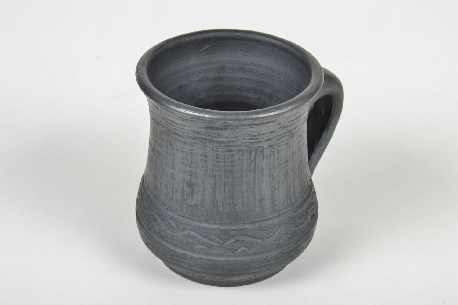 Boccale in ceramica decorativo fatto a mano calice in argilla utensili da cucina foto 3