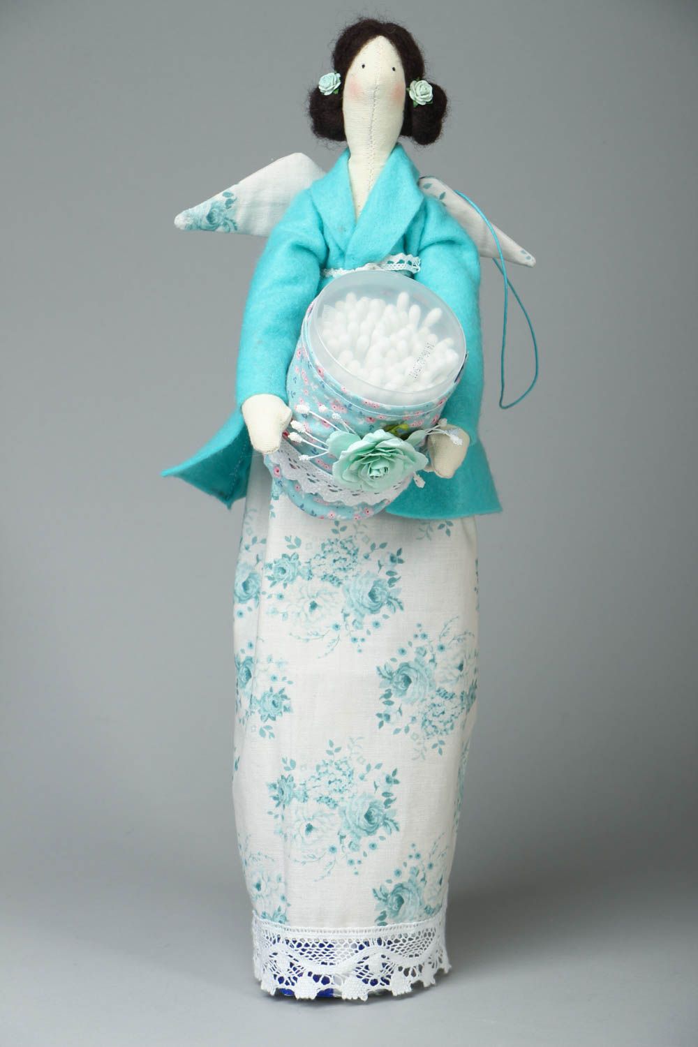 Jouet décoratif en tissu fait main original pratique en forme de poupée ange photo 1