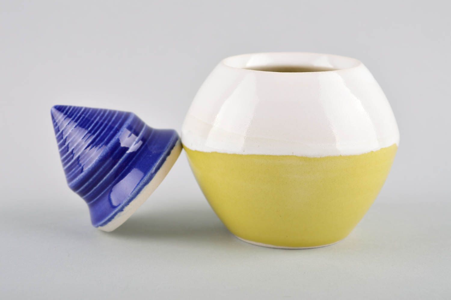 Handmade ceramic sugar pot kitchen pottery ceramic tableware handmade gift photo 3
