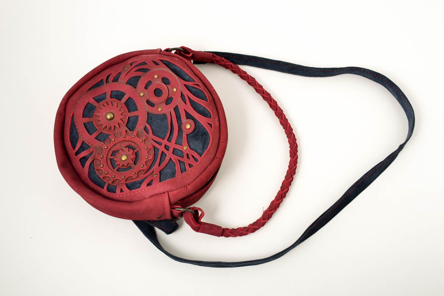 Bolso de cuero hecho a mano accesorios de moda regalo original para mujeres foto 2