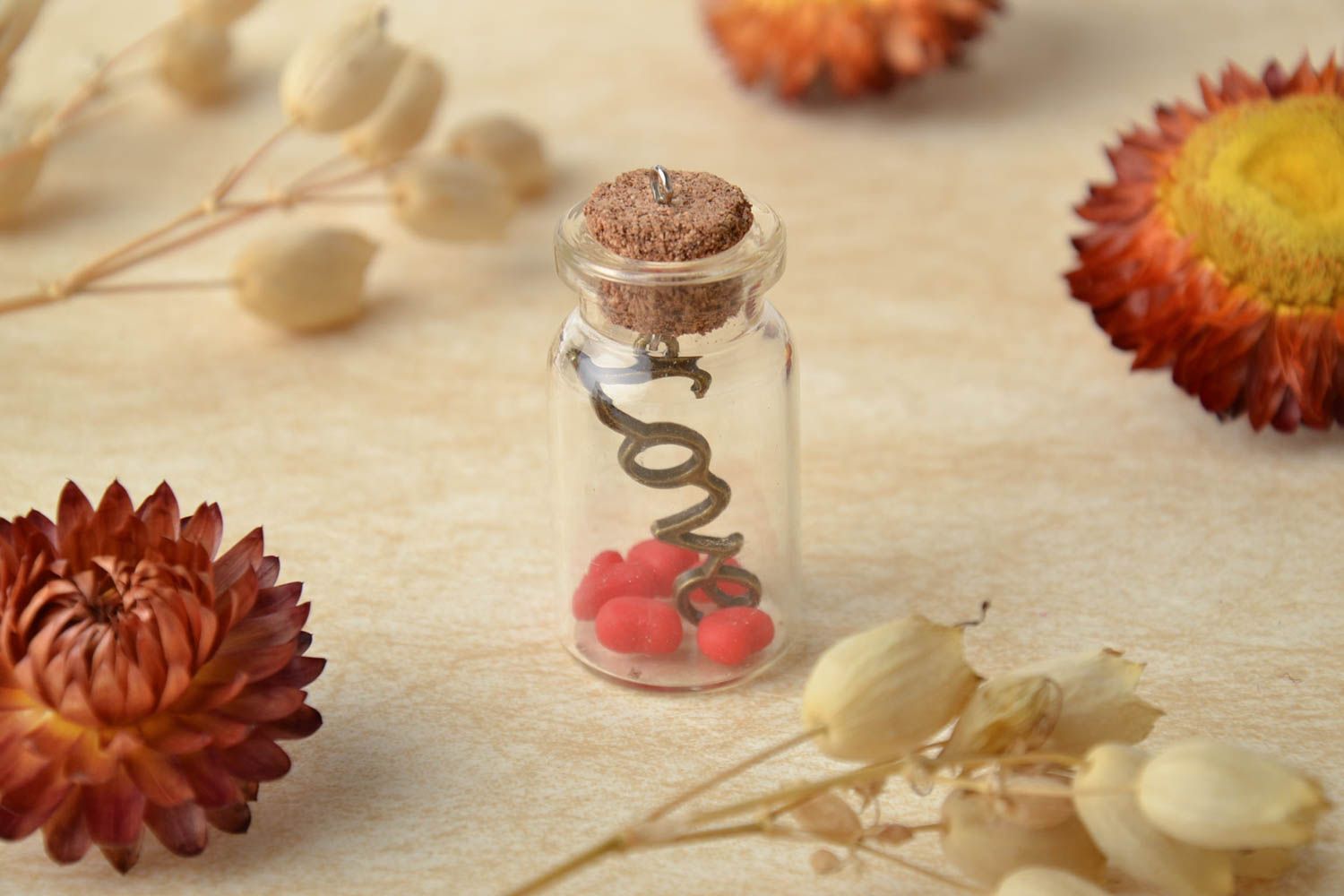 Interior decoration Bottle with Hearts photo 1