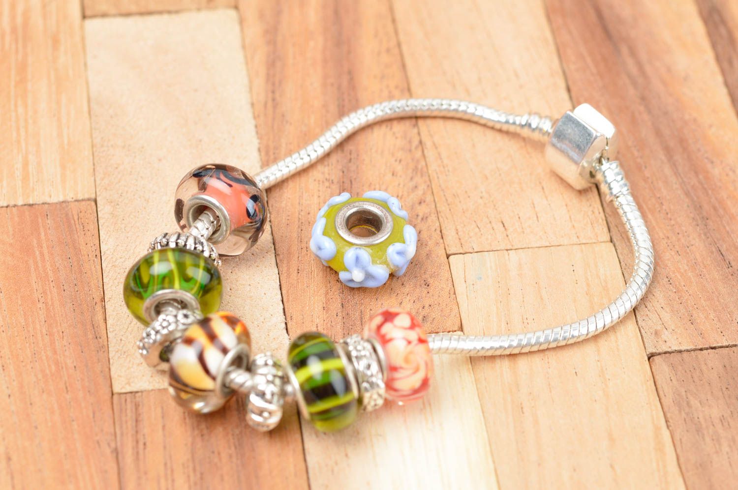 Unusual handmade glass bead jewelry findings jewelry making supplies gift ideas photo 4