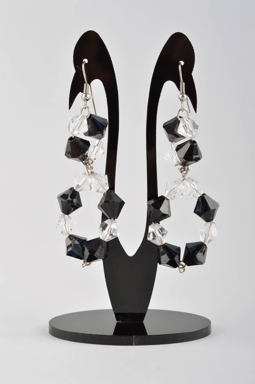 Mode Schmuck in Schwarz und Weiß handgemachte Ohrringe für Frauen Mode Schmuck foto 2