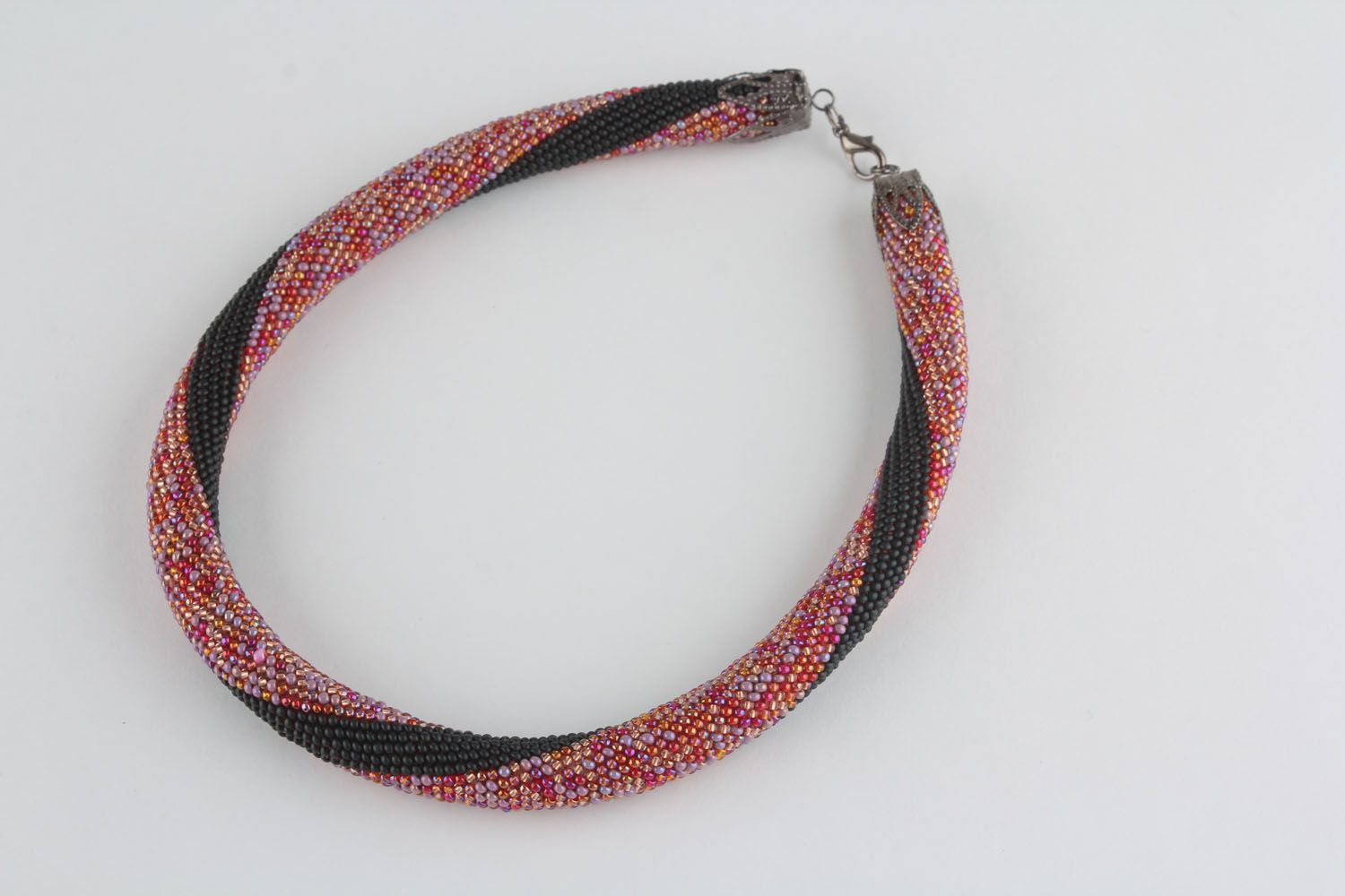 Collana intrecciata fatta a mano con perline accessori da donna di perline foto 2