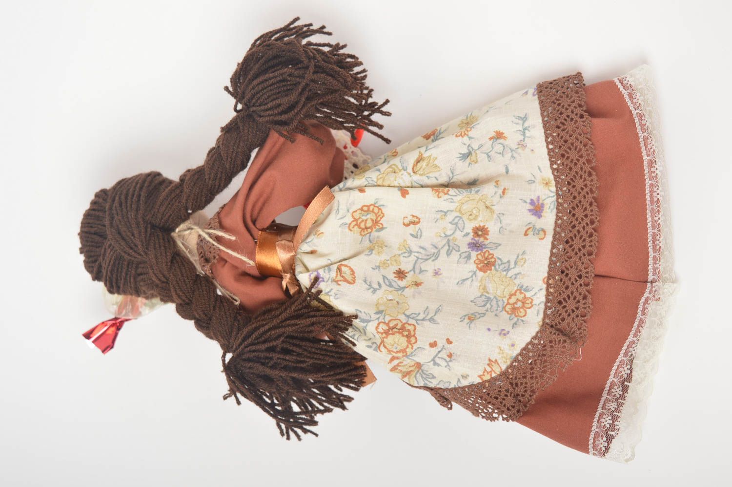 Кукла ручной работы необычный подарок авторская кукла из ткани и полимерки фото 4