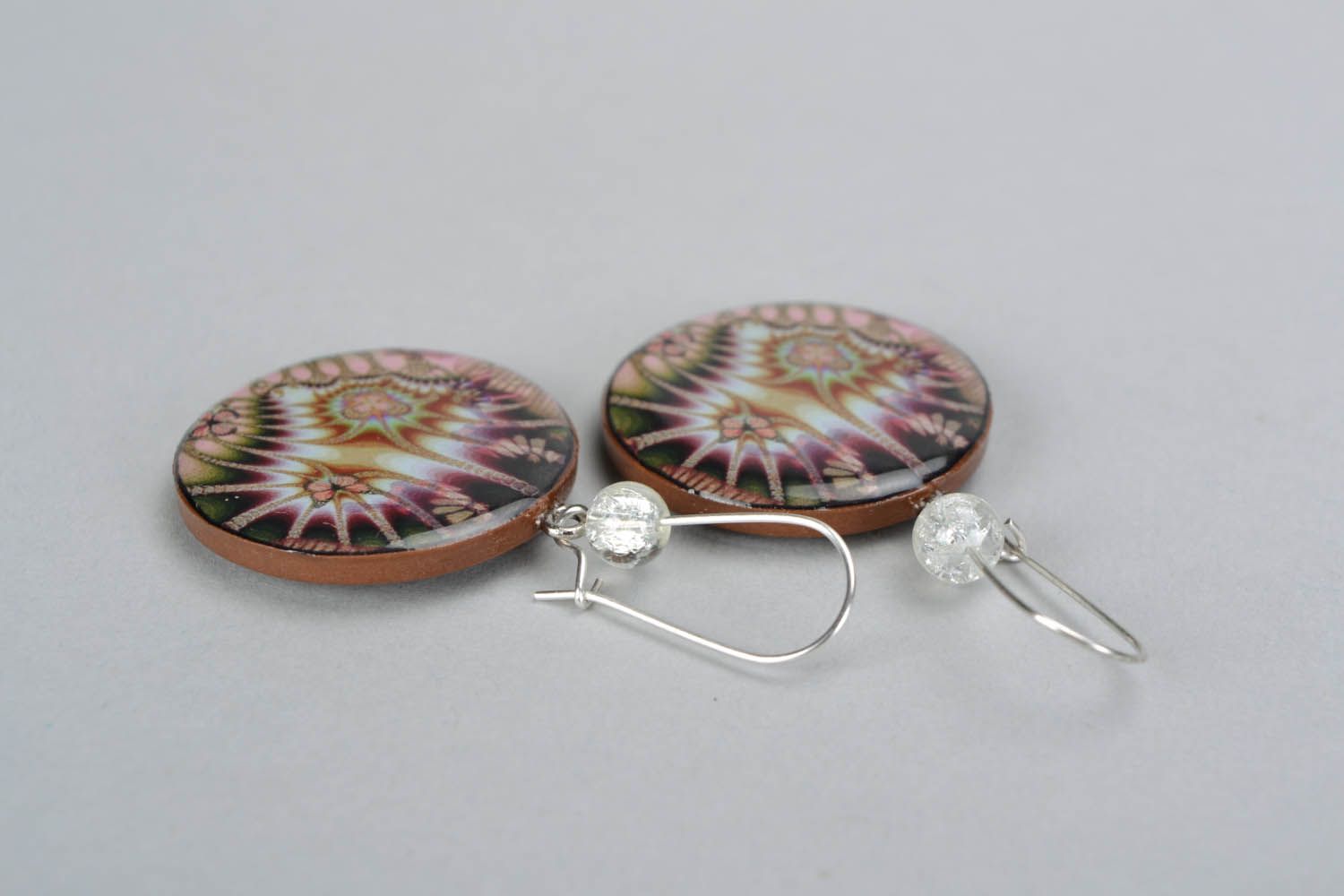 Polymer clay earrings Abstraction photo 3