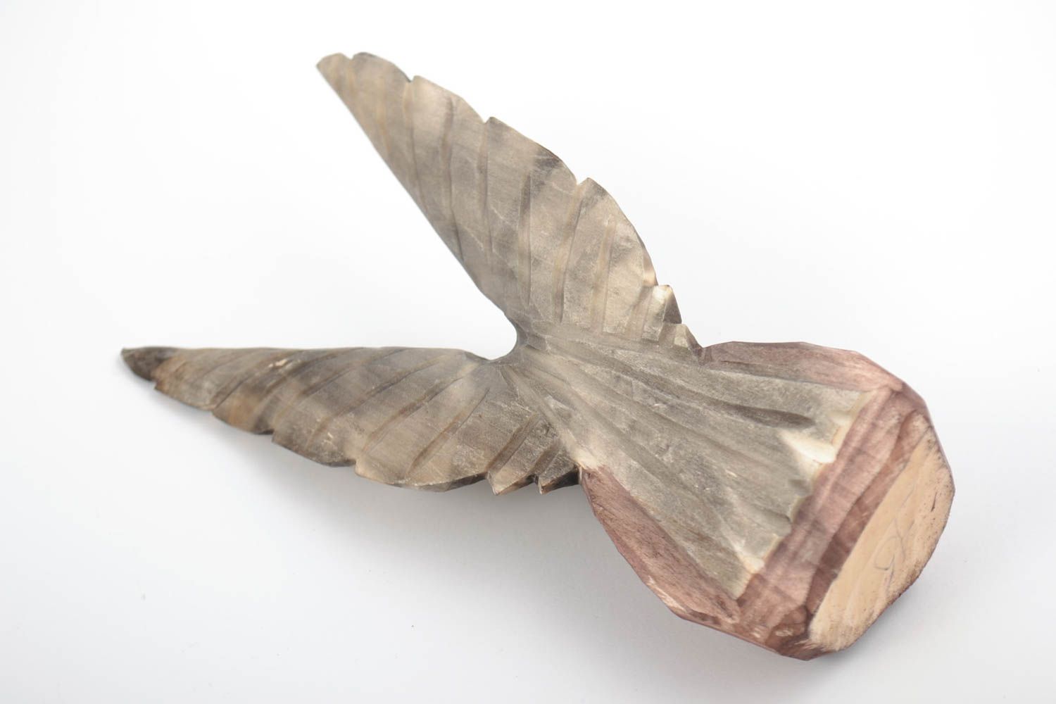 Figura de madera tallada bonita con forma de águila artesanal para decoración foto 5