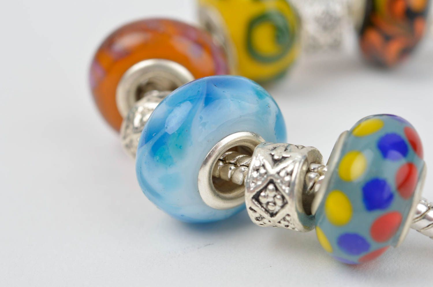 Stylish handmade wrist bracelet designs glass bead bracelet artisan jewelry photo 5