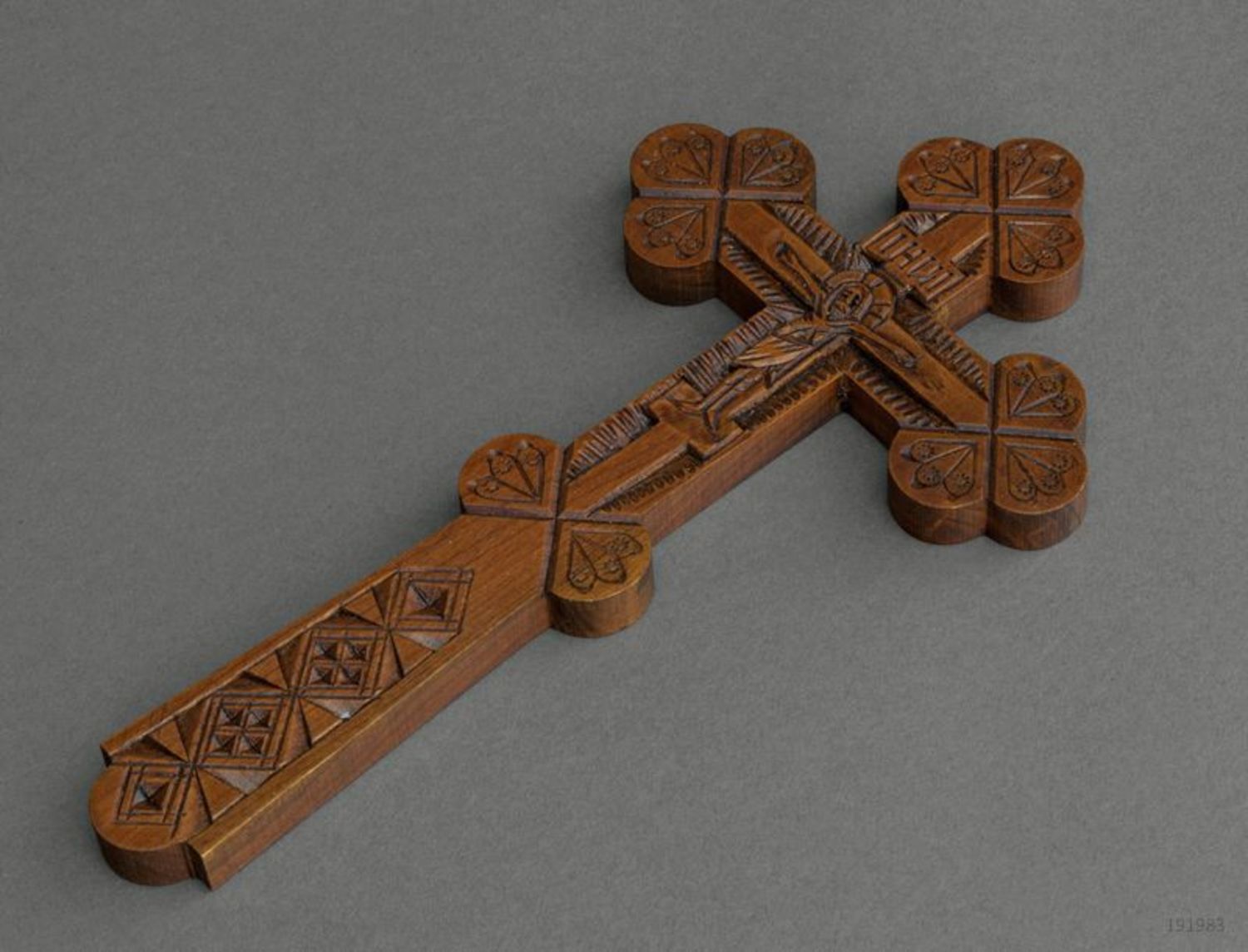 Wooden wall crucifix photo 1