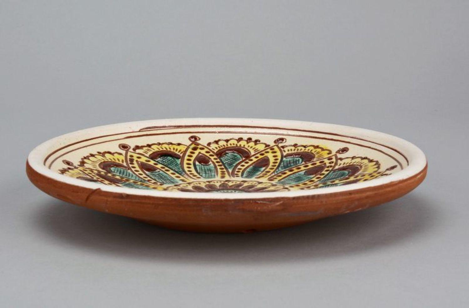 Piatto decorativo fatto a mano piatto da parete in ceramica piatto da tavolo
 foto 3