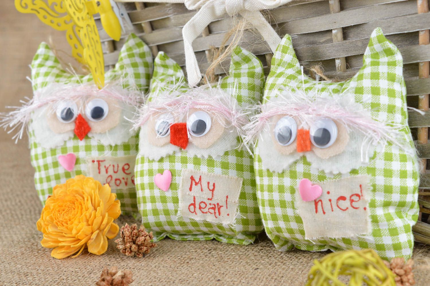 Handmade soft toy interior stuffed toy for baby nursery decor ideas owl toy photo 1
