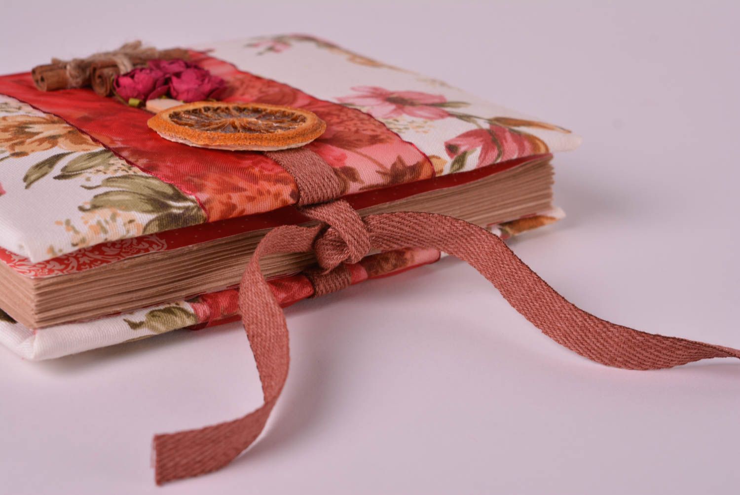 Handmade notebook handmade sketchbook notepad with orange unusual gift for girls photo 4