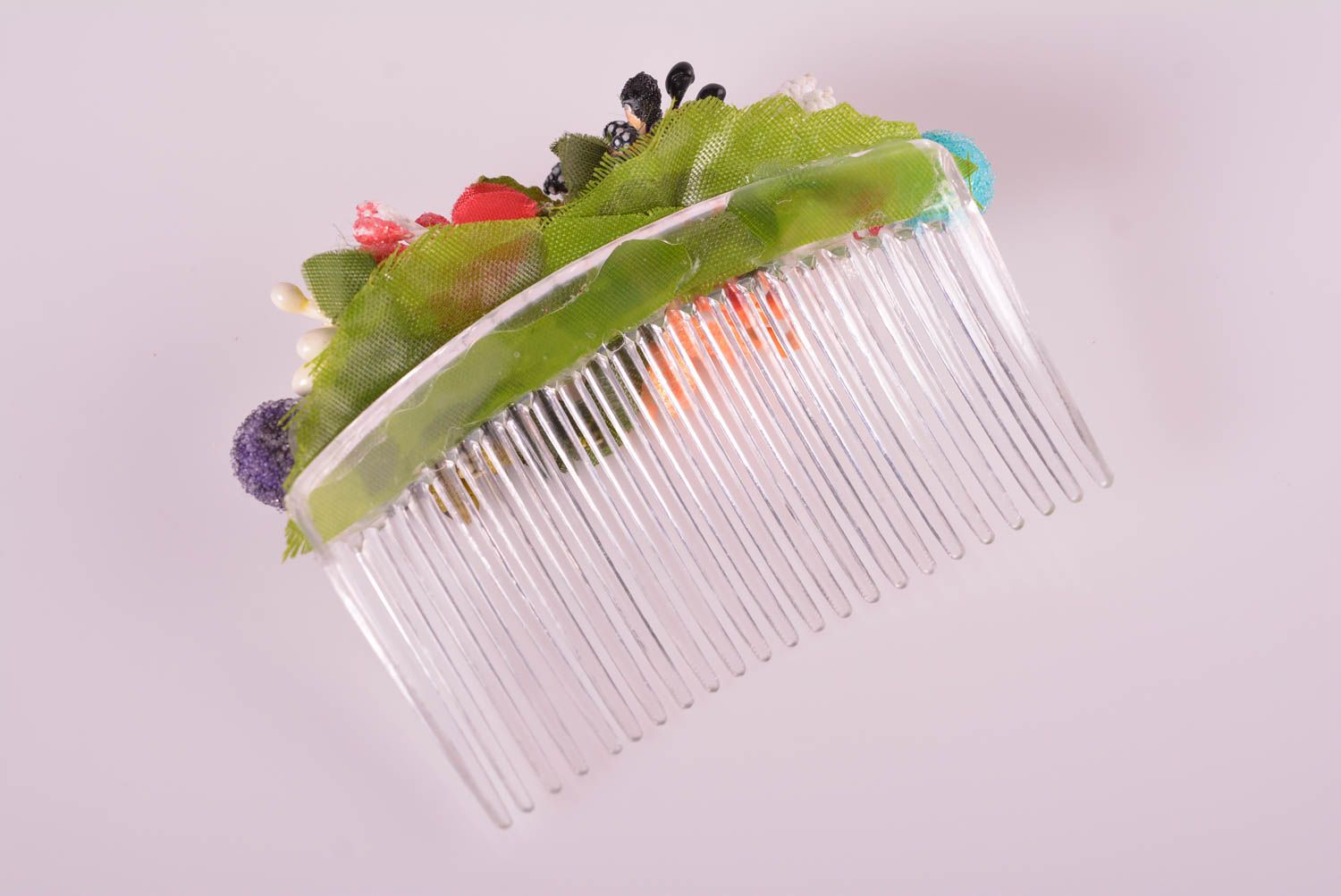 Flower hair comb handmade hair clip stylish accessories summer hair clips photo 5