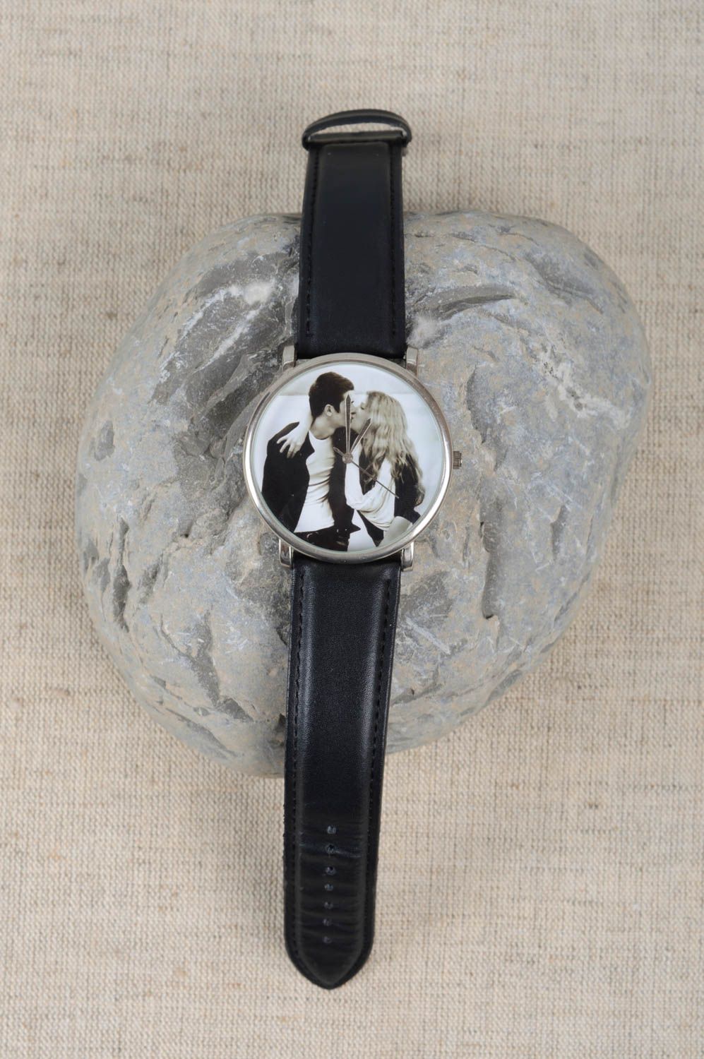 Необычные часы ручной работы красивые наручные часы с принтом модные часы фото 1