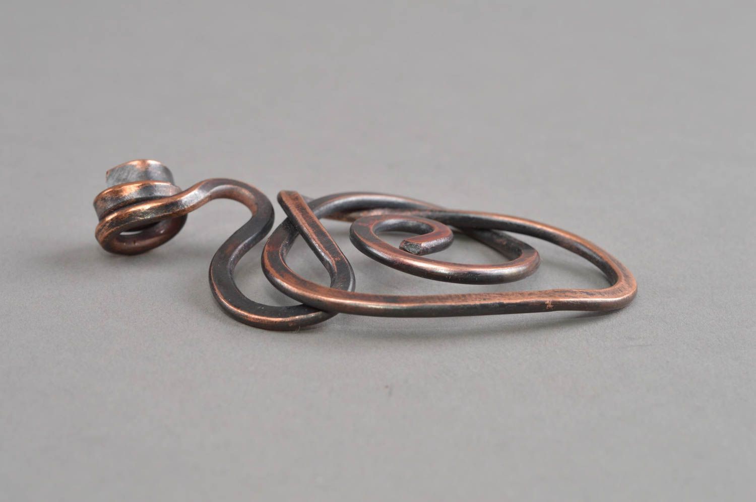 Copper handmade designer pendant unusual accessory stylish beautiful jewelry photo 4